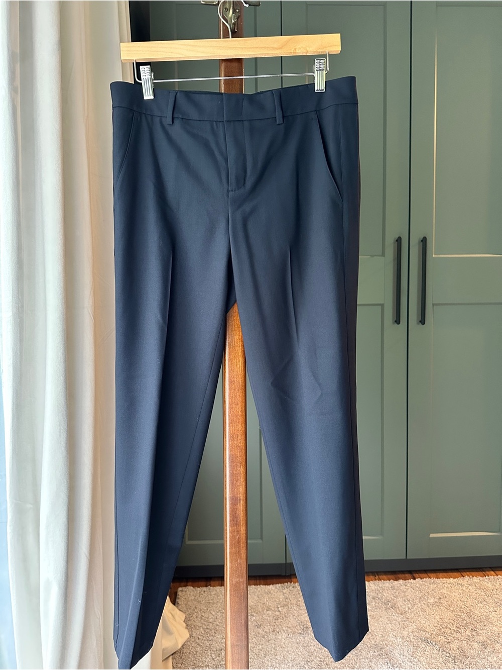 Vince Lightweight Wool Navy Pants 8